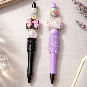 x2 Beaded Pens Handcrafted